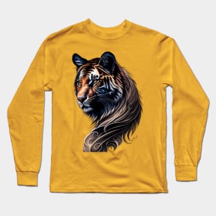 The sketch of tiger 🐯 Long Sleeve T-Shirt